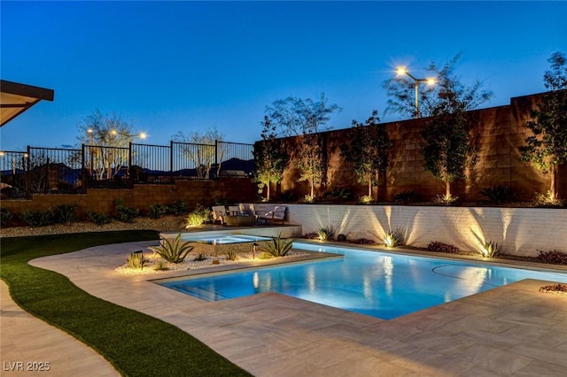 12199 Canyon Sunset St, Las Vegas, NV 89138 - pool featuring a patio area and a fenced backyard