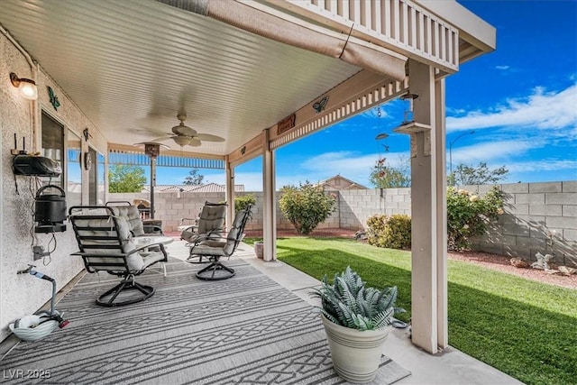 1066 Vanlier Ln, Henderson, NV 89015 - view of patio featuring ceiling fan