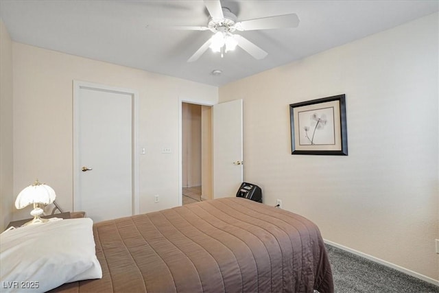 1066 Vanlier Ln, Henderson, NV 89015 - bedroom with carpet floors, baseboards, and ceiling fan