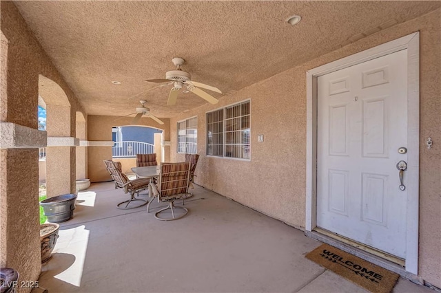 5530 Berchmans Ave, Las Vegas, NV 89122 - view of patio featuring a ceiling fan