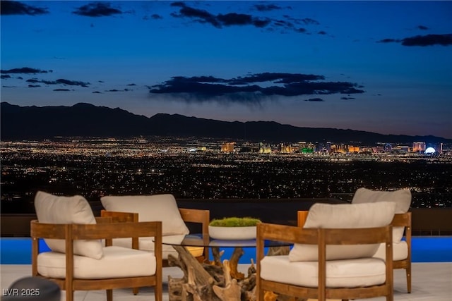 667 Palisade Rim Dr, Henderson, NV 89012 - view of patio with a mountain view and a view of city