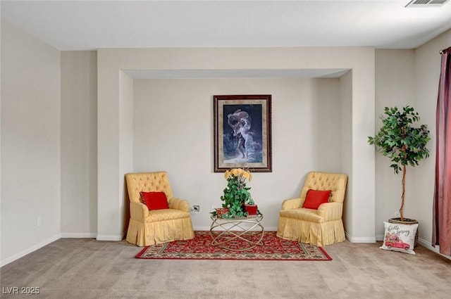 7216 Campolina Ct, Las Vegas, NV 89113 - living area featuring carpet floors, visible vents, and baseboards