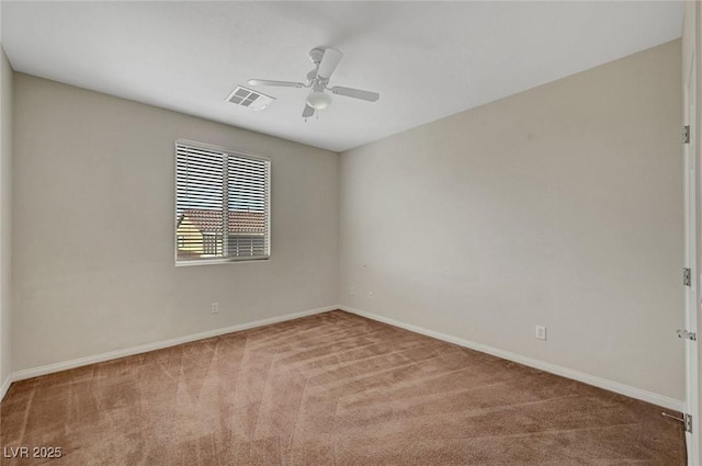 7216 Campolina Ct, Las Vegas, NV 89113 - carpeted empty room featuring visible vents, a ceiling fan, and baseboards