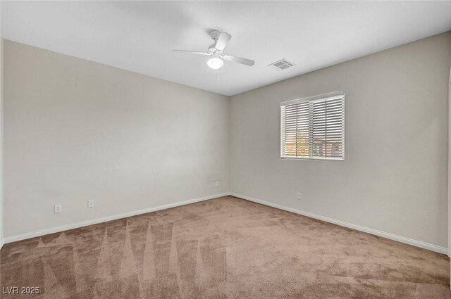 7216 Campolina Ct, Las Vegas, NV 89113 - carpeted spare room featuring visible vents, a ceiling fan, and baseboards
