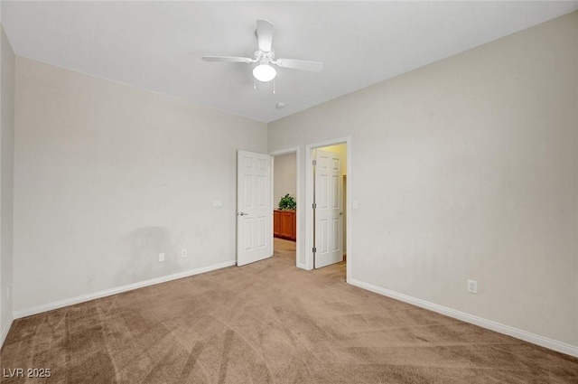 7216 Campolina Ct, Las Vegas, NV 89113 - unfurnished bedroom featuring light colored carpet, baseboards, and a ceiling fan