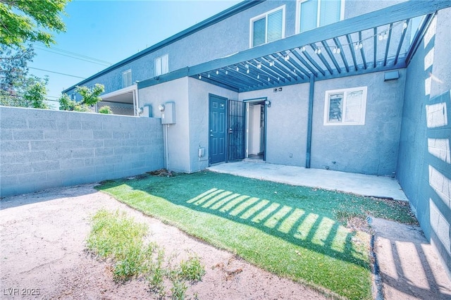 view of patio with fence