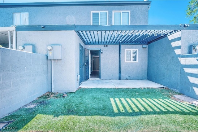 view of patio with fence