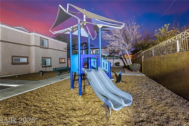 community playground featuring fence