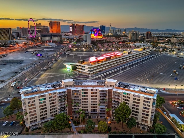 205 E Harmon Ave Unit 803, Las Vegas, NV 89169 - aerial view at dusk of a city view