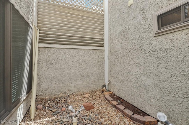 details featuring stucco siding
