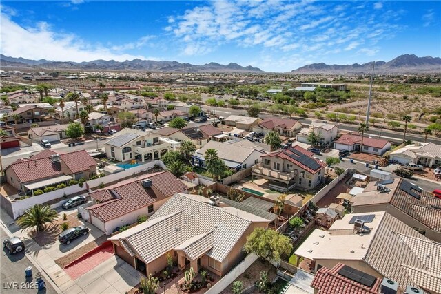 182 Horizon View Dr, Henderson, NV 89015 - aerial view featuring a mountain view and a residential view