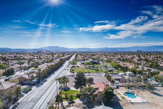 1410 E Serene Ave, Las Vegas, NV 89123 - bird's eye view with a mountain view and a residential view