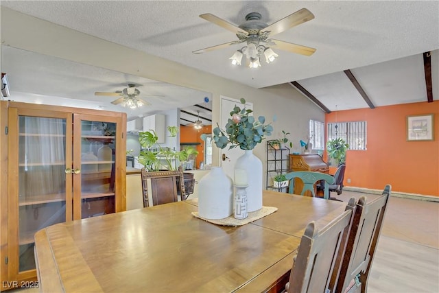 3100 Garehime St, Las Vegas, NV 89108 - dining space with a ceiling fan, a textured ceiling, and baseboards