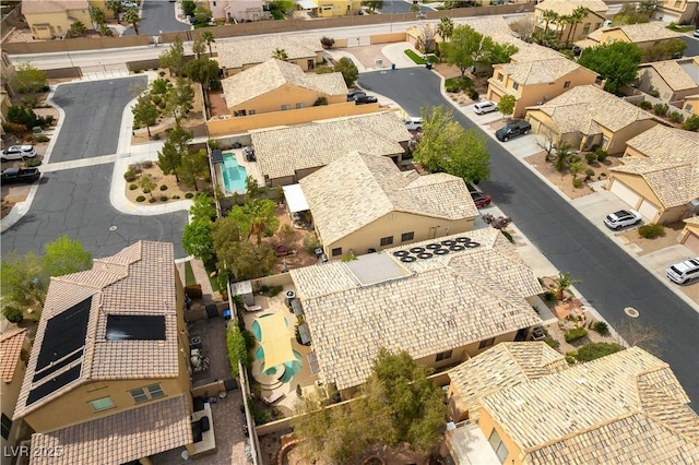 drone / aerial view with a residential view