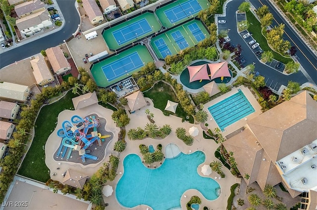 birds eye view of property
