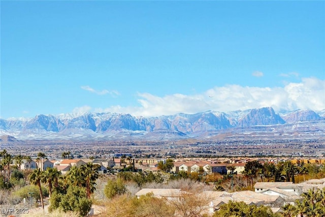 mountain view with a residential view