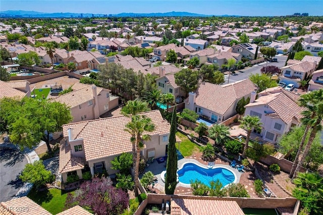 2401 Rice Flower Cir, Las Vegas, NV 89134 - aerial view of residential area featuring a pool area