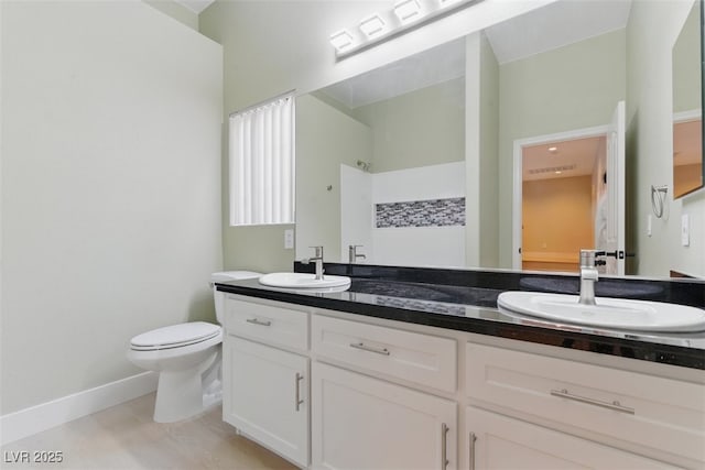2445 Antler Point Dr, Henderson, NV 89074 - bathroom with double vanity and a shower