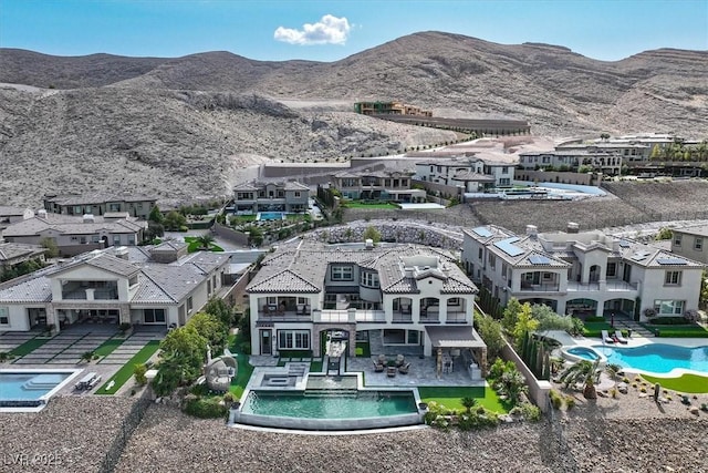 10 Olympia Outlook Dr, Las Vegas, NV 89141 - bird's eye view featuring a mountain view and a residential view
