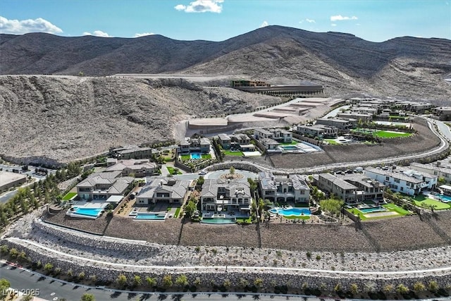 10 Olympia Outlook Dr, Las Vegas, NV 89141 - bird's eye view featuring a mountain view and a residential view