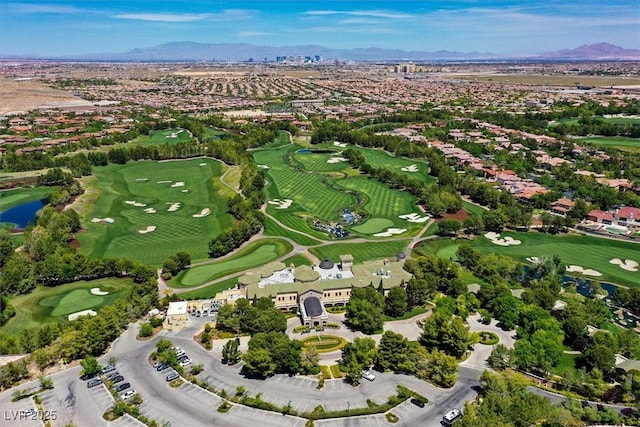 10 Olympia Outlook Dr, Las Vegas, NV 89141 - aerial view featuring a residential view, view of golf course, and a water and mountain view