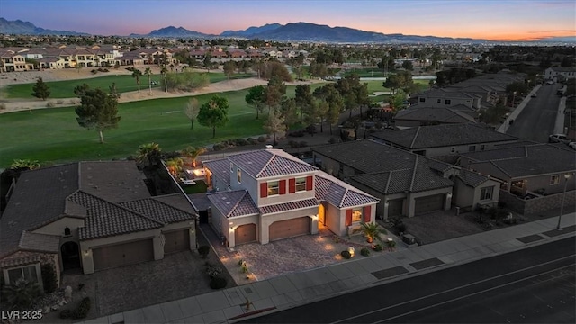 1225 Olivia Pkwy, Henderson, NV 89011 - bird's eye view with a mountain view and a residential view