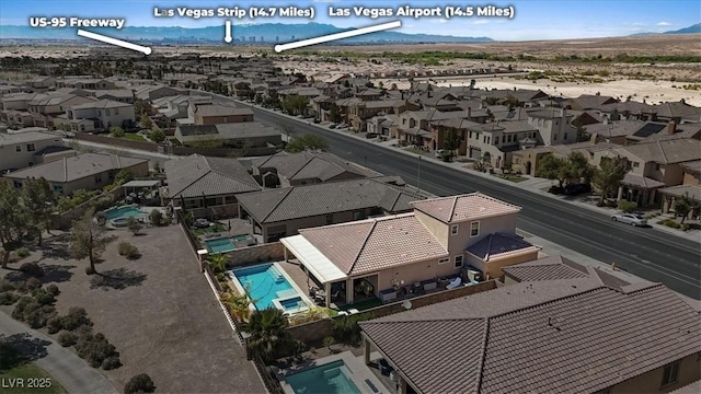 1225 Olivia Pkwy, Henderson, NV 89011 - drone / aerial view with a residential view