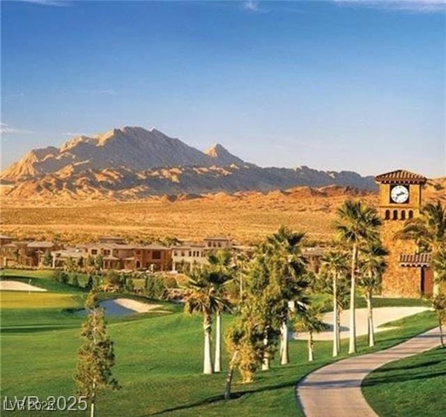 1225 Olivia Pkwy, Henderson, NV 89011 - view of community with a mountain view and a lawn