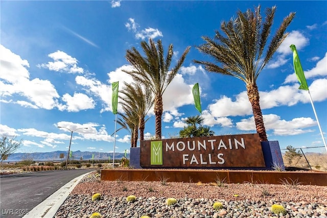 5455 Eleganza Ave, Pahrump, NV 89061 - community / neighborhood sign featuring a mountain view