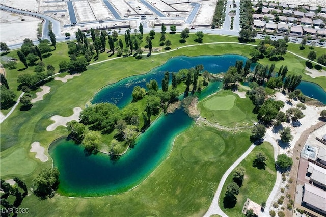 5455 Eleganza Ave, Pahrump, NV 89061 - drone / aerial view with view of golf course and a water view