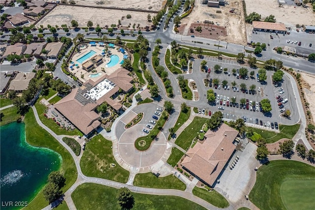 5455 Eleganza Ave, Pahrump, NV 89061 - birds eye view of property featuring a water view