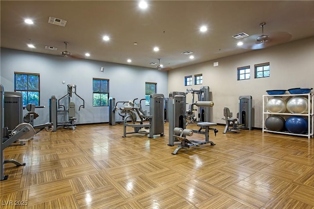 5455 Eleganza Ave, Pahrump, NV 89061 - gym with recessed lighting and visible vents