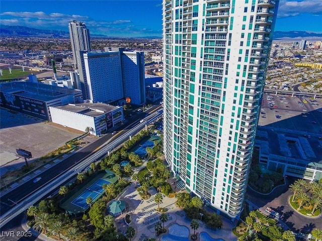 aerial view with a view of city