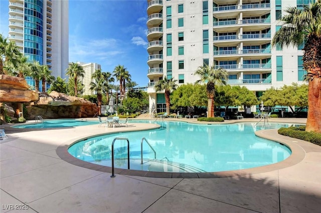 pool featuring a patio