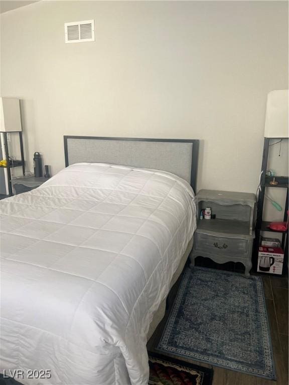 bedroom with visible vents