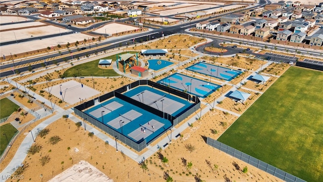 aerial view of residential area