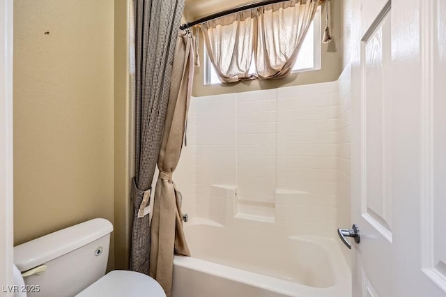 215 Sunset Shower Dr, Henderson, NV 89012 - full bathroom featuring shower / bath combo with shower curtain and toilet