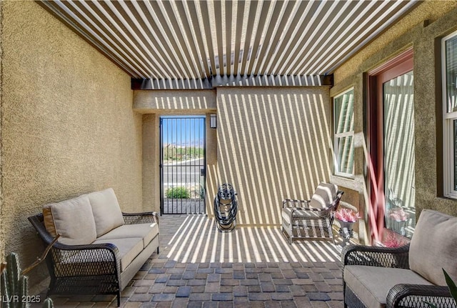 view of patio / terrace with an outdoor hangout area