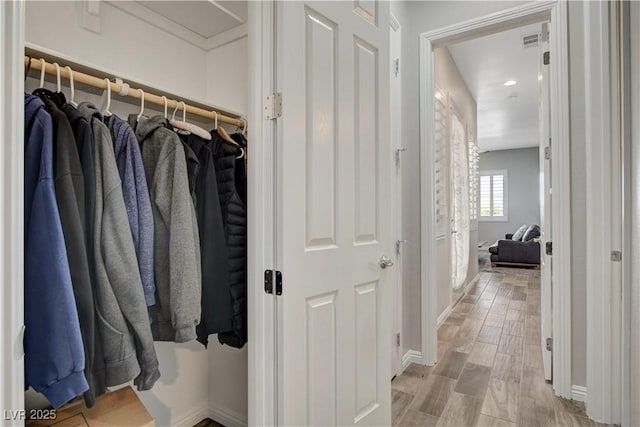 closet featuring visible vents
