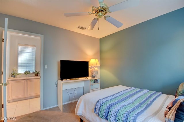 4517 Inez Dr, Las Vegas, NV 89130 - bedroom featuring light carpet, a ceiling fan, and baseboards