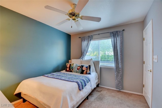 4517 Inez Dr, Las Vegas, NV 89130 - carpeted bedroom featuring baseboards and ceiling fan