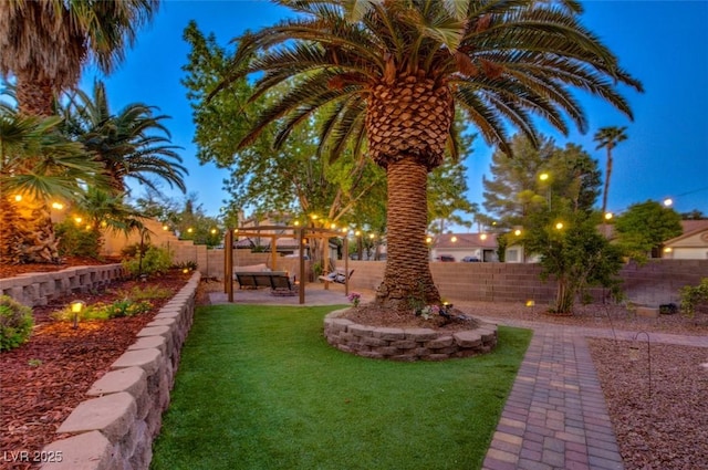 4517 Inez Dr, Las Vegas, NV 89130 - view of yard with a pergola and a patio