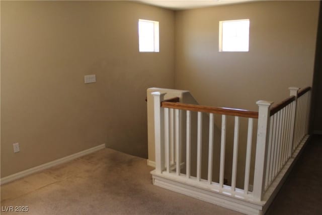 932 Tafalla Ct, Las Vegas, NV 89138 - staircase with baseboards and carpet floors