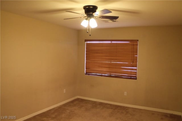 932 Tafalla Ct, Las Vegas, NV 89138 - spare room featuring carpet, baseboards, and a ceiling fan