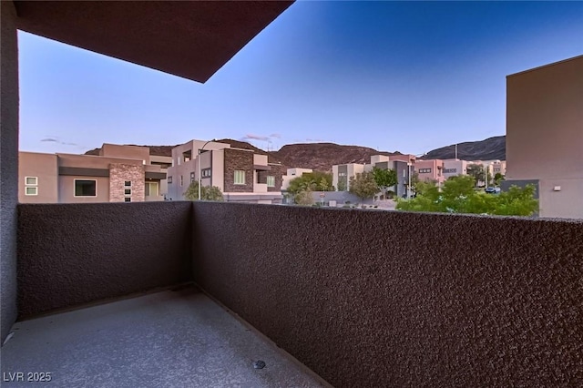 balcony featuring a residential view