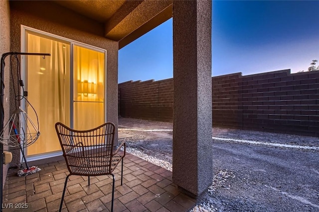 view of patio / terrace with a fenced backyard