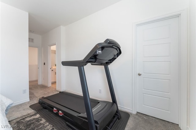 7132 Sayonara Vista St, North Las Vegas, NV 89084 - workout area featuring light colored carpet and baseboards