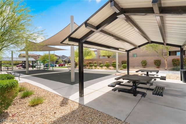surrounding community featuring fence
