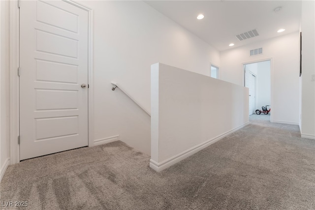7132 Sayonara Vista St, North Las Vegas, NV 89084 - hallway with carpet, baseboards, and recessed lighting