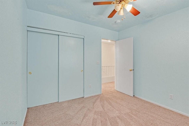 681 Peach Coral St, Las Vegas, NV 89183 - unfurnished bedroom featuring carpet floors, a ceiling fan, and a closet